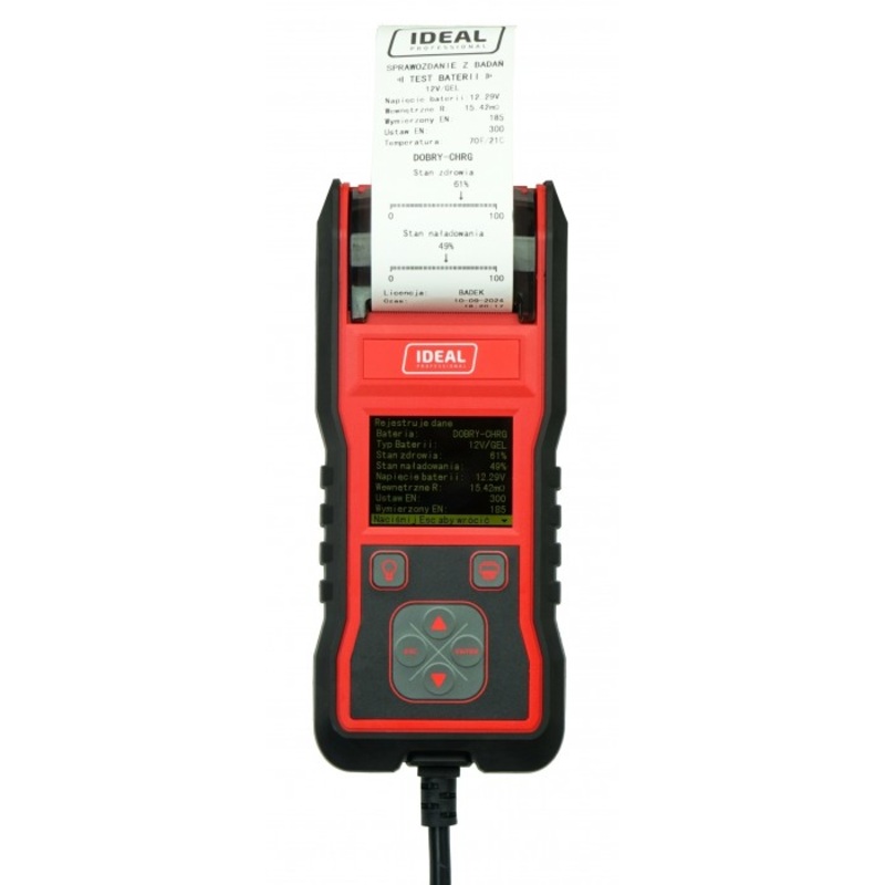 IDEAL BDT4000A - Tester akumulatorów z drukarką 6/12 V